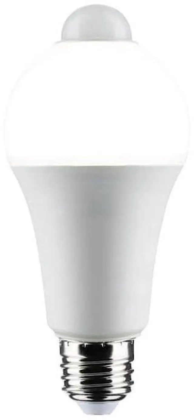 Alt view image 2 of 7 - SATCO S11445 12 Watt A19 LED, White, 3000K, 1050 Lumens, 120 Volt, PIR Sensor,