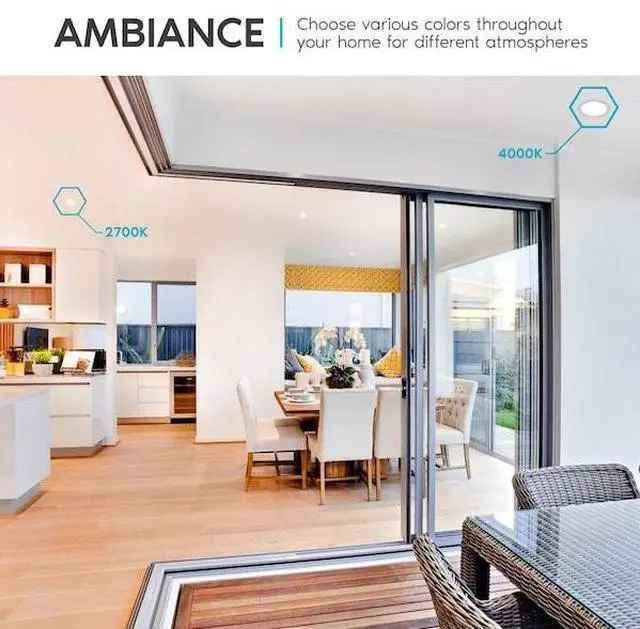 Alt view image 5 of 7 - LUXRITE LR23761-1PK 6 Inch Ultra Thin LED Recessed Downlight 5 CCT Selectable