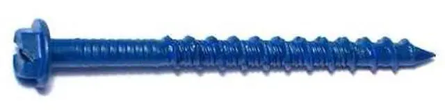 Main image of RED HEAD 08111 Tapcon Concrete Screw, 3/16" Dia., Hex, 2 1/4 in L, Steel Blue