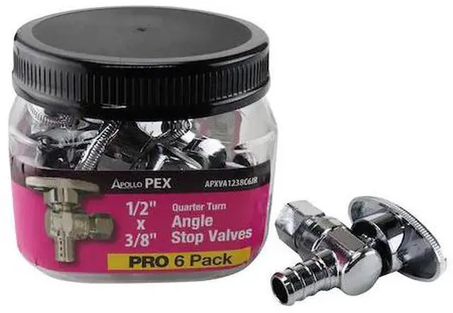 Main image of APOLLO APXVA1238C6JR 1/2 in. Chromed Brass PEX Barb x 3/8 in. Compression