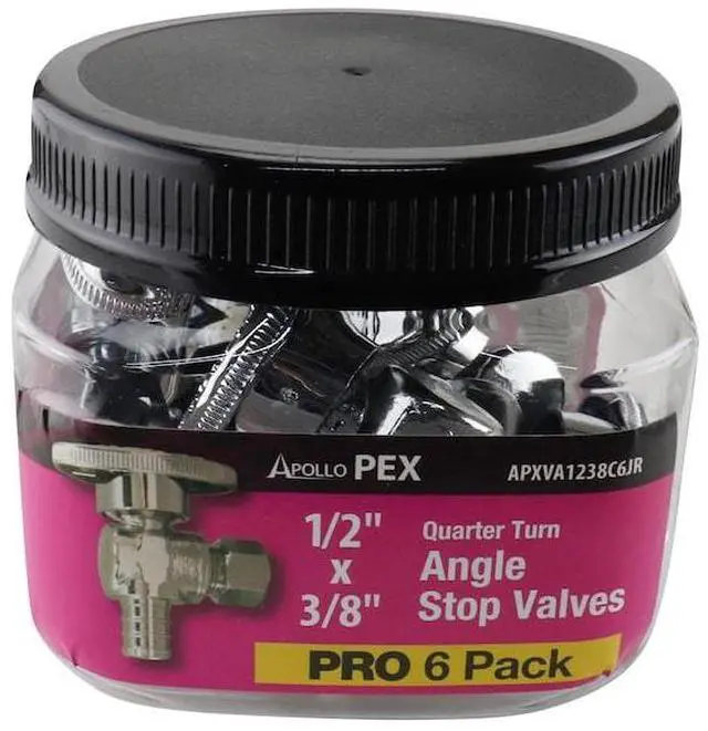 Alt view image 2 of 7 - APOLLO APXVA1238C6JR 1/2 in. Chromed Brass PEX Barb x 3/8 in. Compression
