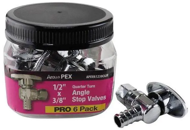 Alt view image 3 of 7 - APOLLO APXVA1238C6JR 1/2 in. Chromed Brass PEX Barb x 3/8 in. Compression