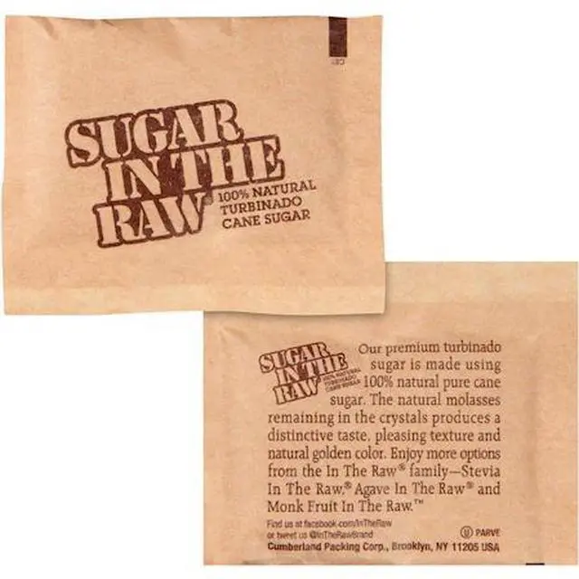 Alt view image 2 of 6 - Unrefined Sugar Made From Sugar Cane, 200 Packets/Box