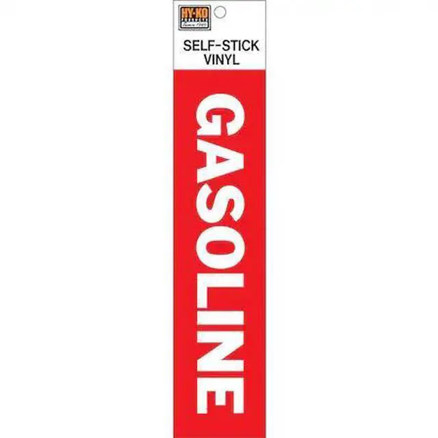 Main image of HY-KO A00840 Gasoline Sign 2" x 8", 10PK