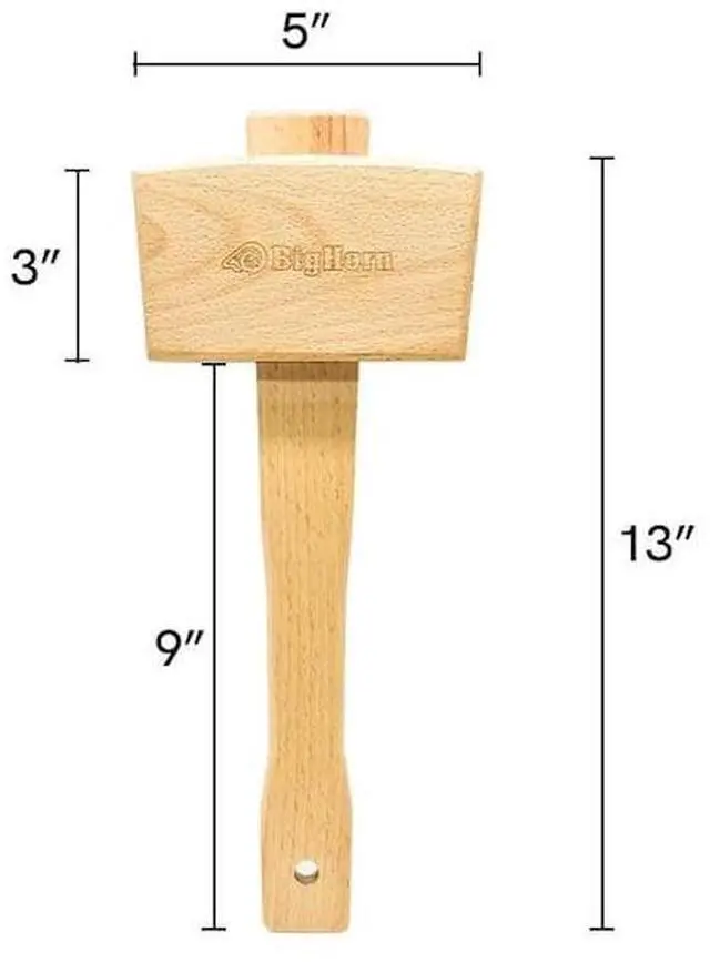 Alt view image 4 of 6 - BIG HORN 26016 16 oz Beech Wood Carving Mallet