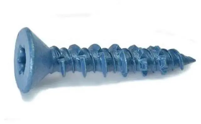 Main image of TORQUEMASTER 54254 Masonry Screw, 5/16" Dia., Flat, 1-3/4" L, Steel Blue