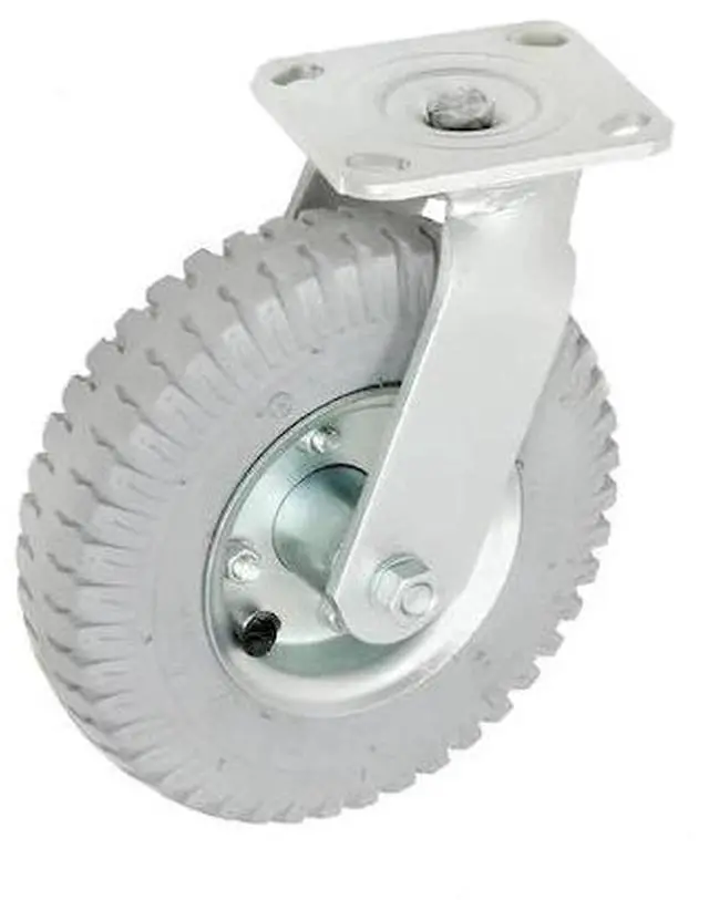 Main image of GLOBAL INDUSTRIAL 748042 8 Full Pneumatic Wheel, Swivel Plate Caster, 300 lb.
