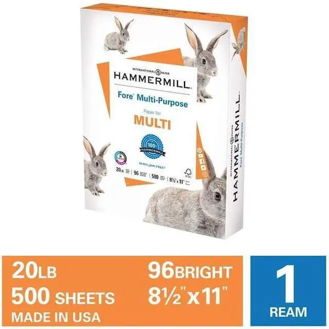 Alt view image 13 of 15 - Hammermill Fore MP Multipurpose Paper 96 Brightness 20lb 8-1/2x11 White 5000