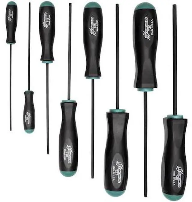 Alt view image 5 of 5 - Bondhus 8pc Torx Star Screwdriver Set T40-T9 MADE IN USA 34534 High Torque Steel