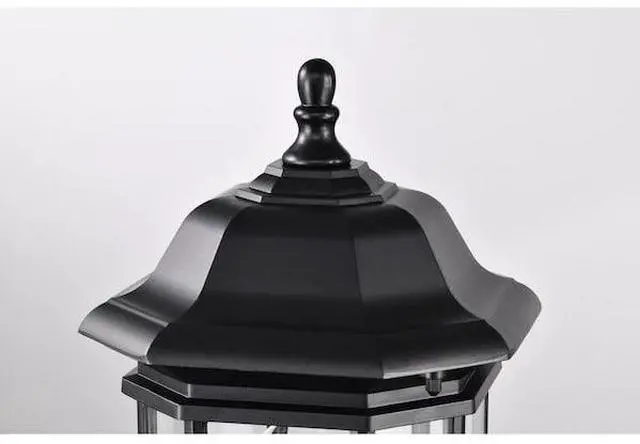 Alt view image 5 of 7 - NUVO 60/6115 Hopkins Outdoor Large Post Lantern 1 Light Matte Black Finish