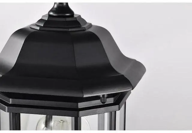 Alt view image 7 of 7 - NUVO 60/6115 Hopkins Outdoor Large Post Lantern 1 Light Matte Black Finish
