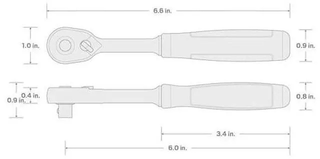 Alt view image 6 of 6 - TEKTON SRH12006 1/4 Inch Drive x 6 Inch  Quick-Release Comfort Grip Ratchet