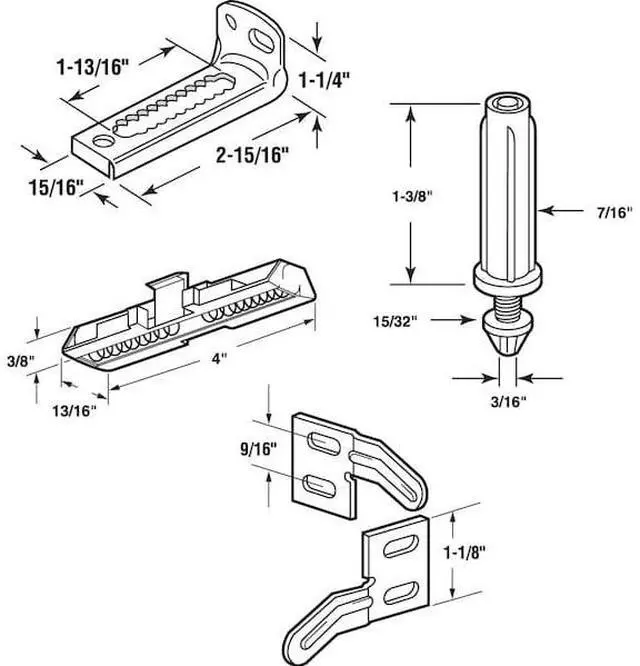 Alt view image 4 of 4 - PRIME-LINE N 7529 Bi-Fold Door Hardware Repair Kit, 3/8 in. Cap x 7/16 in. Base