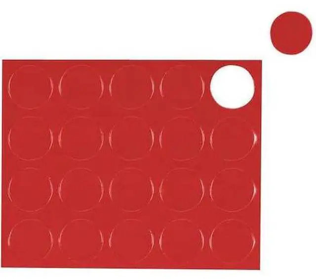Alt view image 6 of 9 - MasterVision Magnetic Color Coding Dots - 3/4" Diameter - Round - Red - Vinyl - 20 / Pack