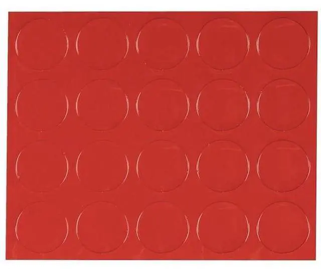 Alt view image 8 of 9 - MasterVision Magnetic Color Coding Dots - 3/4" Diameter - Round - Red - Vinyl - 20 / Pack