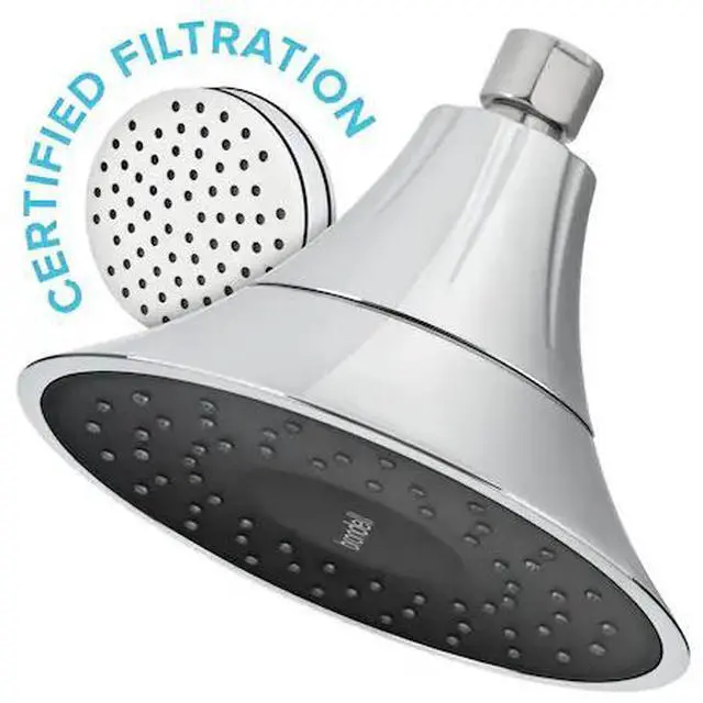 Alt view image 7 of 13 - VivaSpring Filtered Shower Head | Chrome Finish with Obsidian face and Wide Rain Spray | for softer skin and hair | 6 month filter FF-15 | Certified Filtration