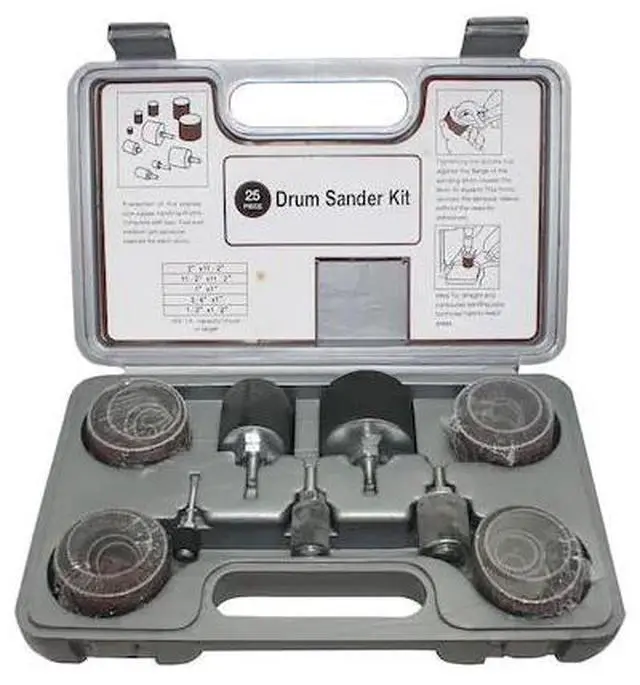 Alt view image 2 of 2 - Big Horn 19522 Rubber Sanding Drum Set, 25 Piece