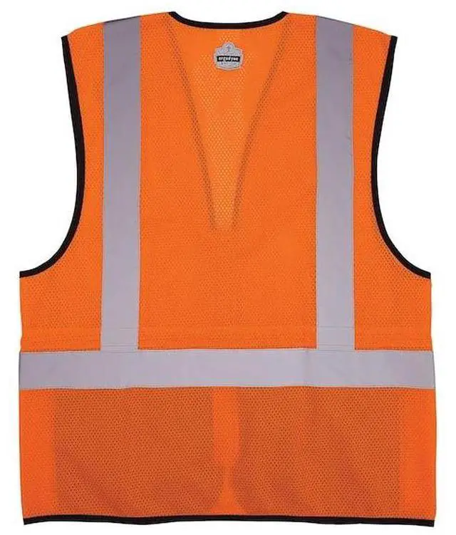 Alt view image 2 of 4 - ERGODYNE 8210ZBK Hi-Vis Safety Vest w/Black Bottom L, XL Class 2 U Back,