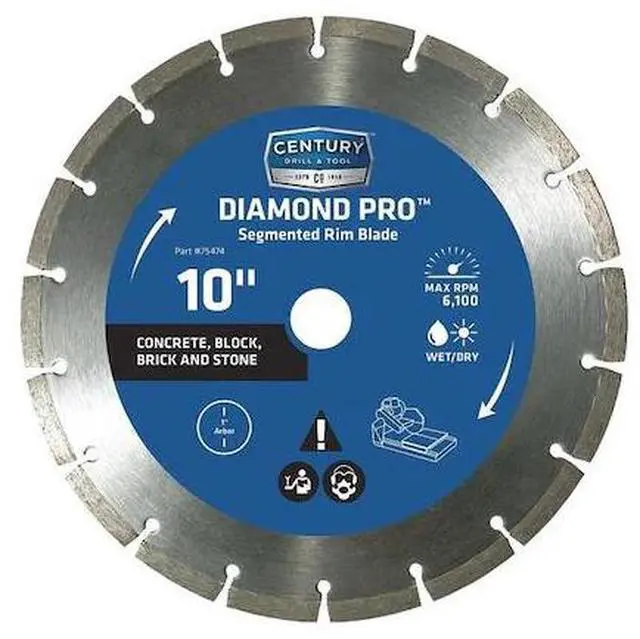 Main image of CENTURY DRILL & TOOL 75474 Diamond Pro Saw Segmented Rim Blade