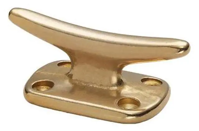 Alt view image 4 of 4 - Whitecap Fender Cleat - Polished Brass - 2"