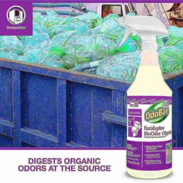 Alt view image 5 of 6 - OdoBan CCC927062-QC12 Bioodor Digester, Eucalyptus Scent, 32 Oz Bottle, 12/Carton