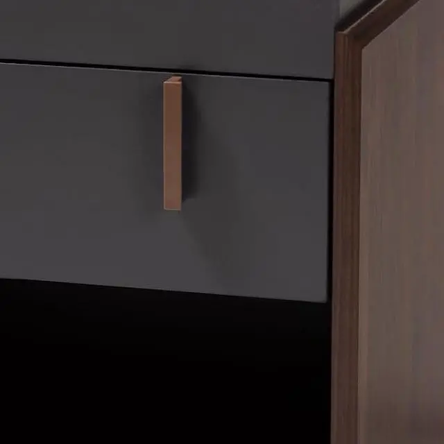 Alt view image 18 of 20 - Baxton Studio Rikke Modern and Contemporary Two-Tone Gray and Walnut Finished Wood 1-Drawer Nightstand