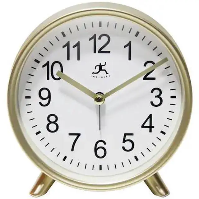 Main image of INFINITY INSTRUMENTS 15684GD-4360 Gold Tabletop Alarm Clock