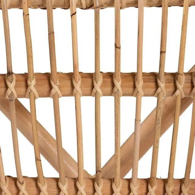 Alt view image 13 of 13 - Baxton Studio Alleta Modern Bohemian Natural Brown Rattan 2-Piece Dining Chair Set