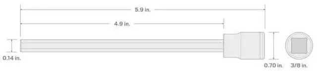 Alt view image 2 of 2 - TEKTON SHB12401 3/8 Inch Drive x 9/64 Inch Long Hex Bit Socket
