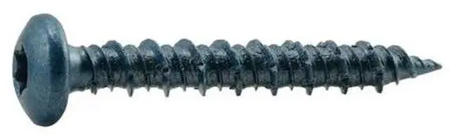 Main image of TORQUEMASTER 52446 Masonry Screw, 1/4" Dia., Pan, 1 3/4 in L, Steel Blue