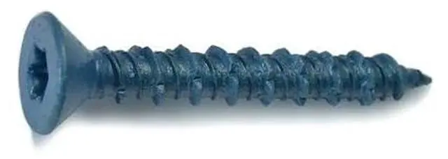 Main image of TORQUEMASTER 51783 Masonry Screw, 5/16" Dia., Flat, 2 1/4 in L, Steel Blue