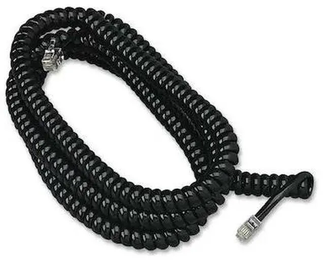 Alt view image 8 of 13 - Softalk 42261 Phone Coil Cord 25-Feet Black Landline Telephone Accessory