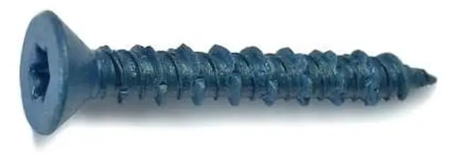 Main image of TORQUEMASTER 54255 Masonry Screw, 5/16" Dia., Flat, 2-1/4" L, Steel Blue