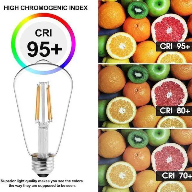 Alt view image 2 of 7 - ENERGETIC LIGHTING YGA16A01-950 60 Watt Equivalent, ST19 LED Filament, CRI 95,