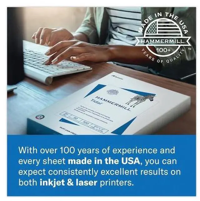 Alt view image 8 of 8 - Hammermill Great White Recycled Copy Paper 92 Brightness 20lb 8-1/2 x 11 5000