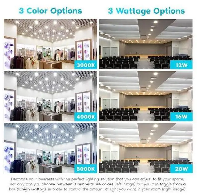 Alt view image 3 of 7 - LUXRITE LR23951-1PK 6 Inch Commercial LED Recessed Downlight 3 CCT Selectable