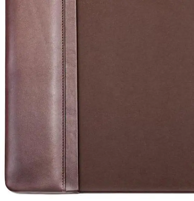 Alt view image 4 of 5 - DACASSO PR-3450 Chocolate Brown Leather Desk Pad w/ 2022 Calendar, 34 x 20