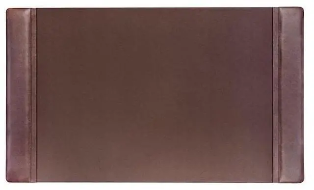 Alt view image 3 of 5 - DACASSO PR-3450 Chocolate Brown Leather Desk Pad w/ 2022 Calendar, 34 x 20