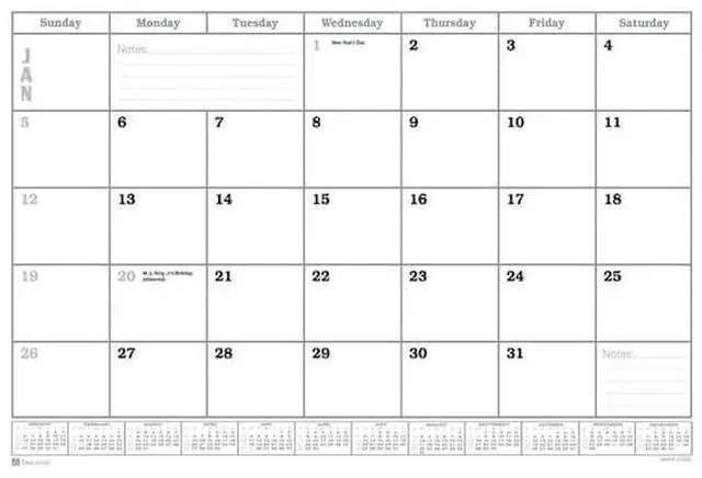 Alt view image 5 of 5 - DACASSO PR-3450 Chocolate Brown Leather Desk Pad w/ 2022 Calendar, 34 x 20