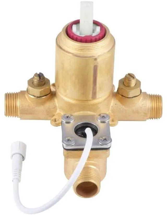 Alt view image 12 of 12 - PULSE ShowerSpas LED Tru-Temp Pressure Balance 1/2" Rough-In Valve with Oil-Rubbed Bronze Trim Kit