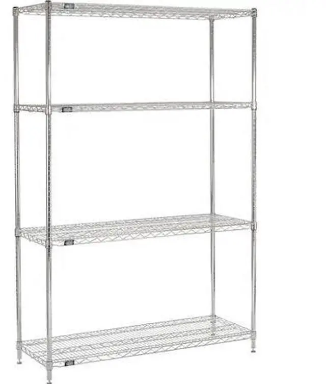 Main image of NEXEL 12485ESD ESD, 4 Tier, Wire Shelving Starter Unit, 48W x 12D x 54H