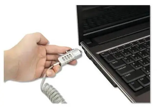 Alt view image 9 of 20 - Compact Combination Laptop Lock, 6 ft Steel Cable 64670