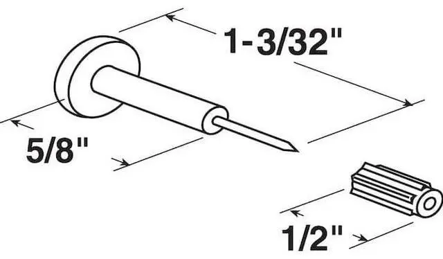 Alt view image 4 of 4 - PRIME-LINE PL 15685 Window Grid Retainer Pins, PK25