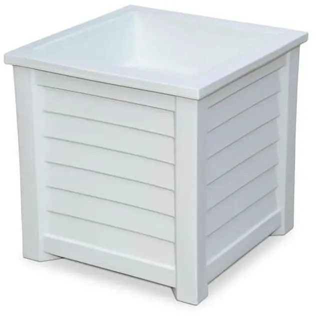 Alt view image 4 of 5 - Mayne 5867-W Lakeland Planter, 20x20, White