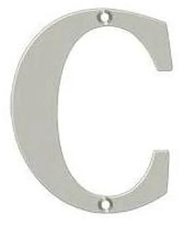 Main image of DELTANA RL4C-15 Residential Letter C Satin Nickel 4"