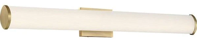 Alt view image 3 of 5 - NUVO 62/1593 Lena LED Vanity - Brushed Brass with Striped Lens