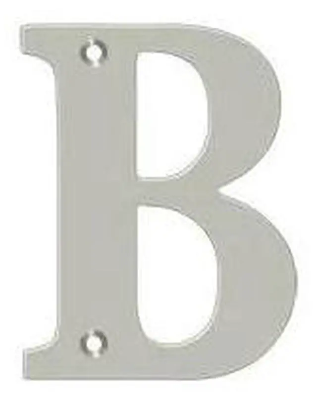 Alt view image 2 of 2 - Deltana RL4B-15 4 in. Residential Letter B, Satin Nickel - Solid