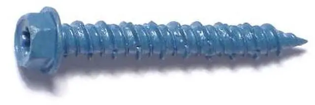 Main image of TORQUEMASTER 54267 Masonry Screw, 1/4" Dia., Hex, 1 3/4 in L, Steel Blue