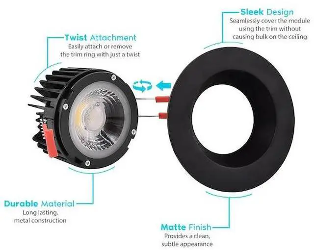 Alt view image 4 of 7 - LUXRITE LR24950 LR24956-4PK 4 Inch LED Recessed Downlights 5 CCT Selectable
