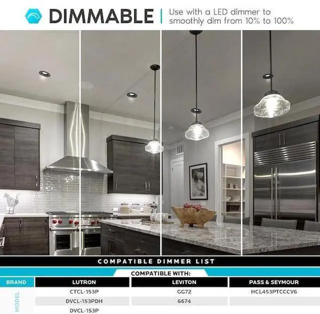 Alt view image 6 of 7 - LUXRITE LR24950 LR24956-4PK 4 Inch LED Recessed Downlights 5 CCT Selectable